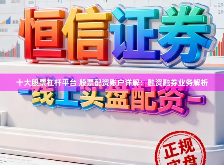 十大股票杠杆平台 股票配资账户详解：融资融券业务解析